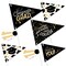 Big Dot of Happiness Goodbye High School, Hello College - Triangle Graduation Party Photo Props - Pennant Flag Centerpieces - Set of 20